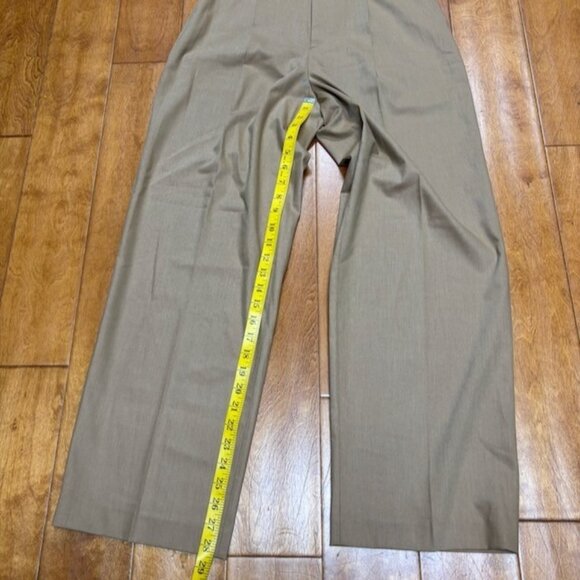 Uniqlo Womens Pleated Wide Pants Trousers Size S Beige Career Work Minimalist - Picture 11 of 12